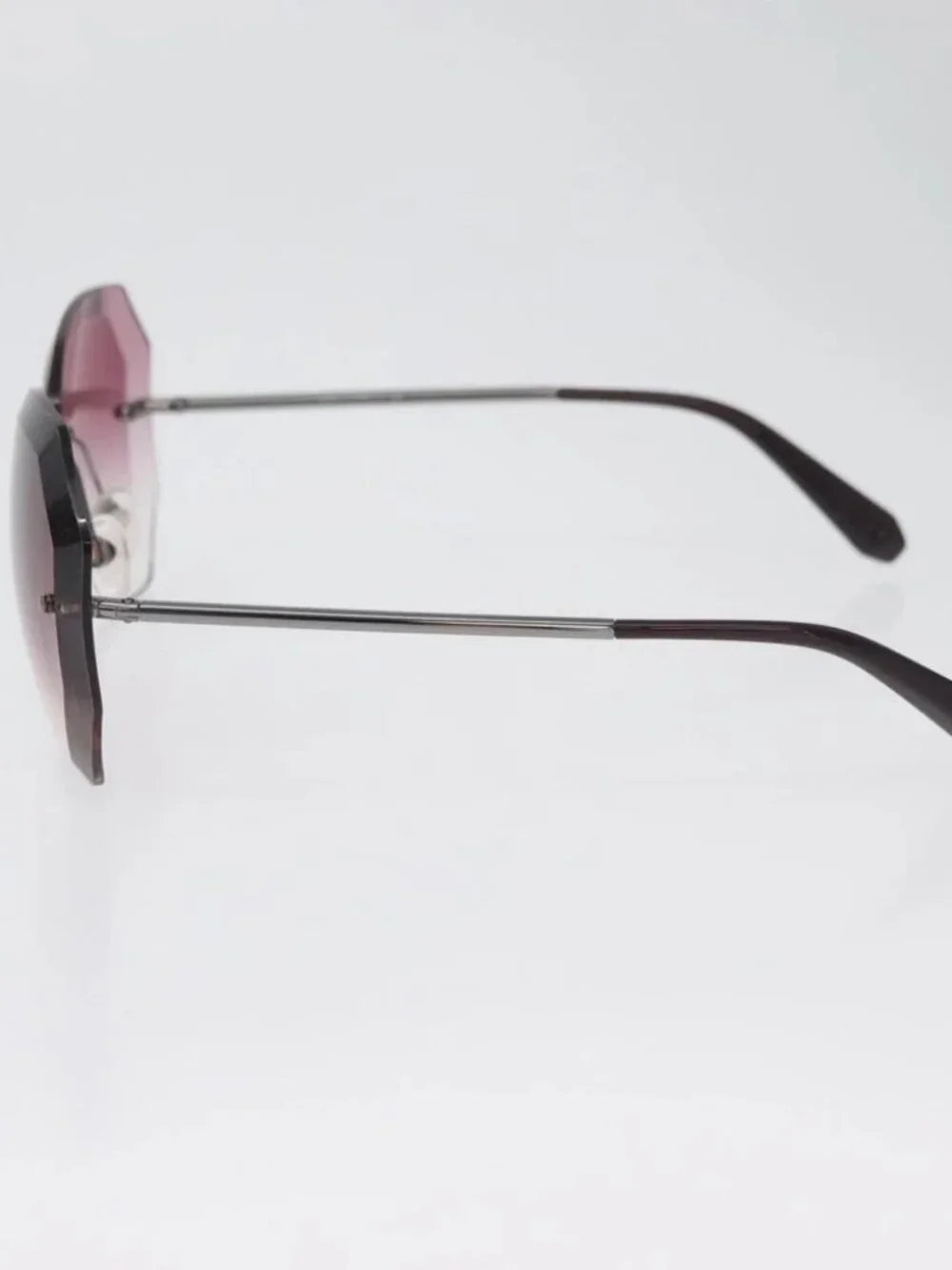 CHANEL Sunglasses metal Bordeaux CC Auth SW2292V